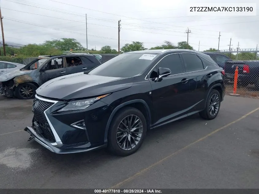 2T2ZZMCA7KC133190 2019 Lexus Rx 350 F Sport