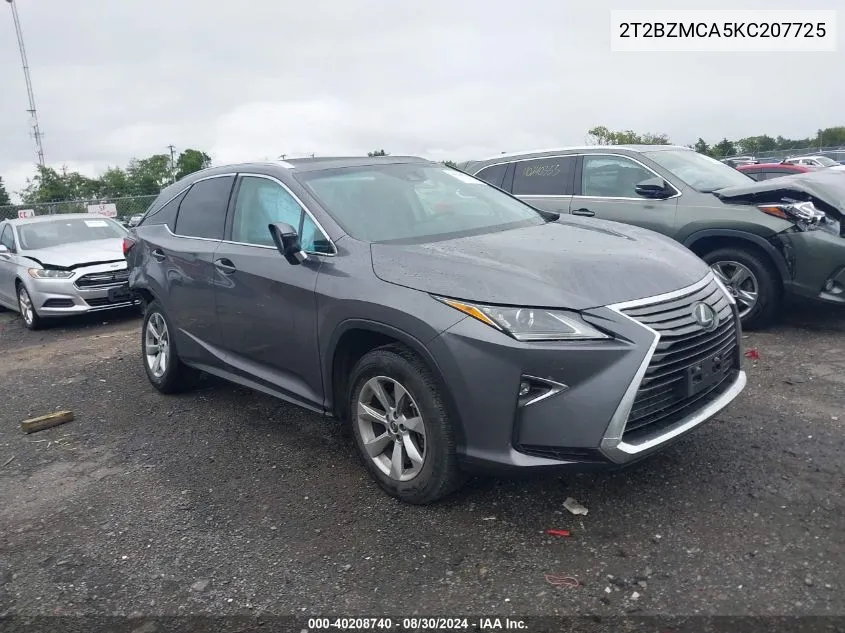 2019 Lexus Rx 350 VIN: 2T2BZMCA5KC207725 Lot: 40208740