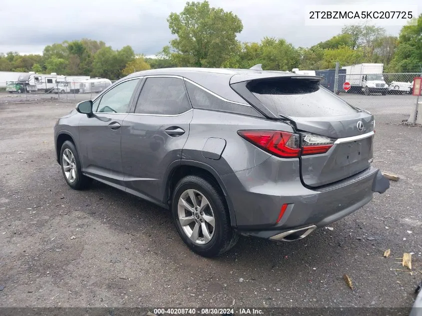 2T2BZMCA5KC207725 2019 Lexus Rx 350