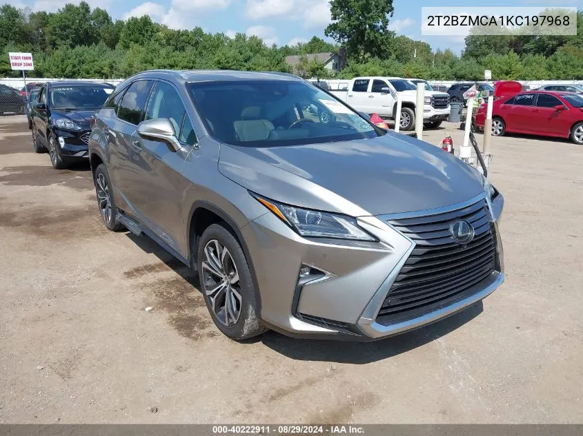 2019 Lexus Rx 350 VIN: 2T2BZMCA1KC197968 Lot: 40222911