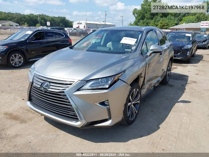 2019 Lexus Rx 350 VIN: 2T2BZMCA1KC197968 Lot: 40222911