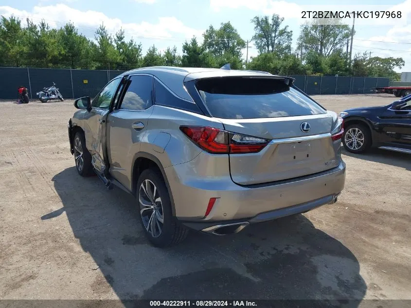 2019 Lexus Rx 350 VIN: 2T2BZMCA1KC197968 Lot: 40222911