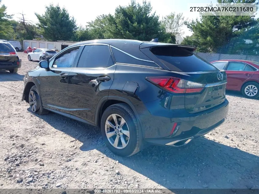 2T2BZMCA7KC211680 2019 Lexus Rx 350