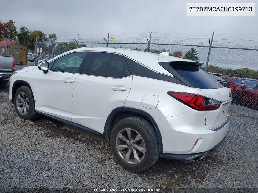 2019 Lexus Rx 350 VIN: 2T2BZMCA0KC199713 Lot: 40282626