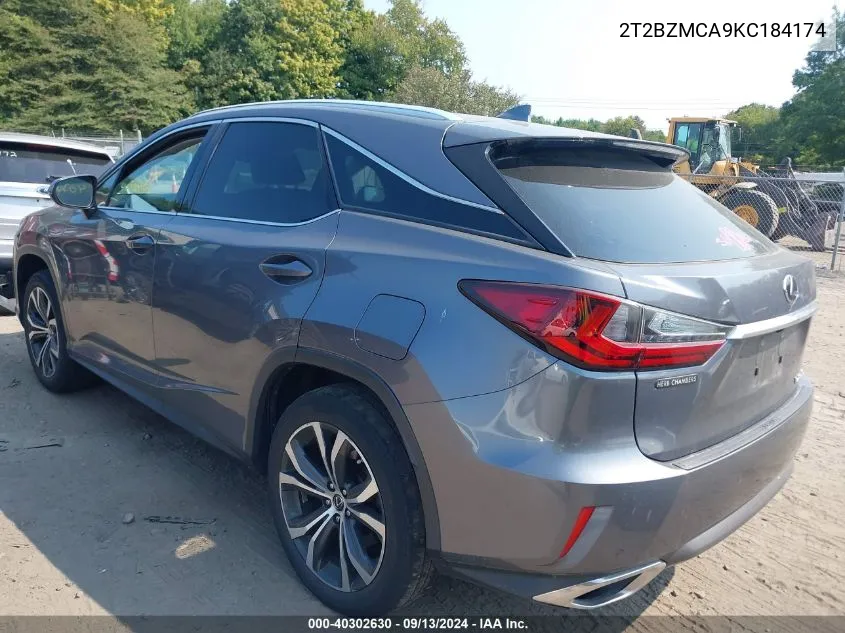 2019 Lexus Rx 350 VIN: 2T2BZMCA9KC184174 Lot: 40302630