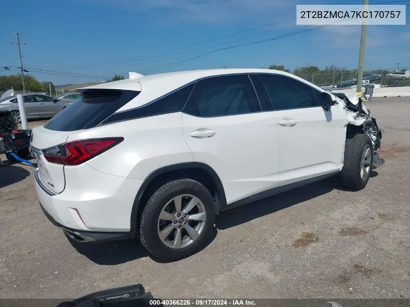 2T2BZMCA7KC170757 2019 Lexus Rx 350