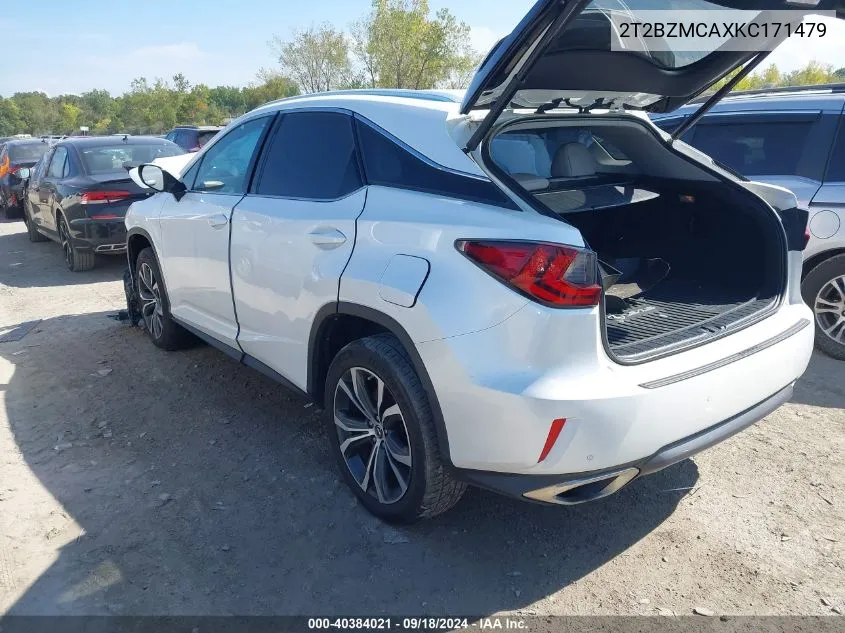 2019 Lexus Rx 350 VIN: 2T2BZMCAXKC171479 Lot: 40384021