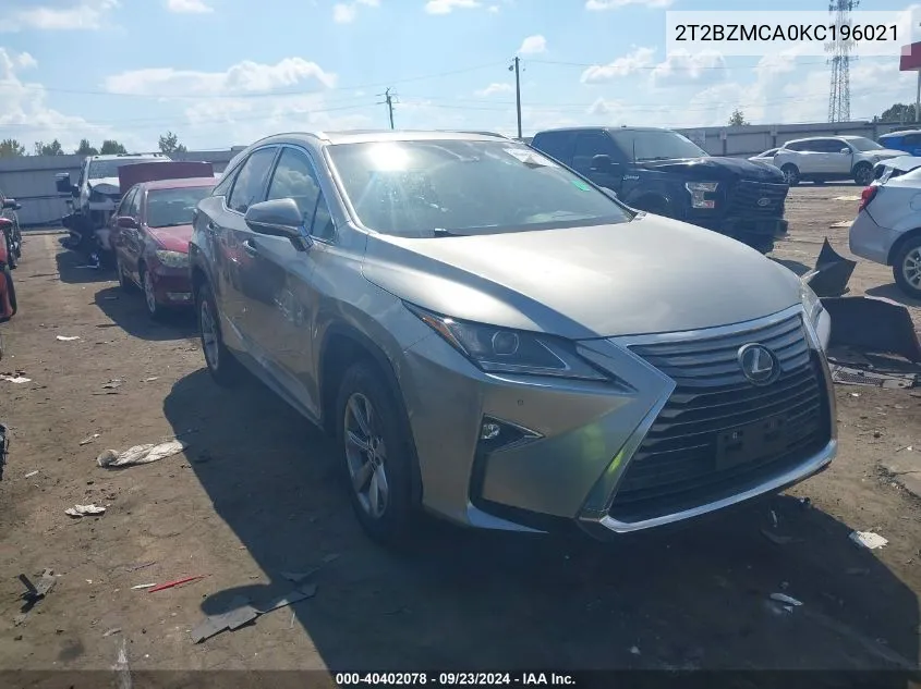 2T2BZMCA0KC196021 2019 Lexus Rx 350 350 Base/350 F Sport