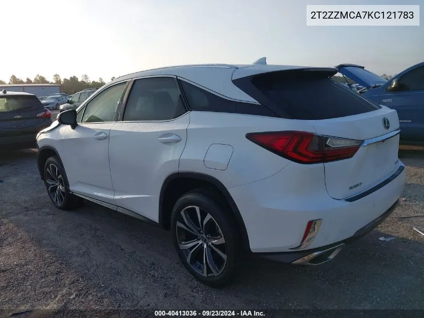 2019 Lexus Rx 350 350 Base/350 F Sport VIN: 2T2ZZMCA7KC121783 Lot: 40413036