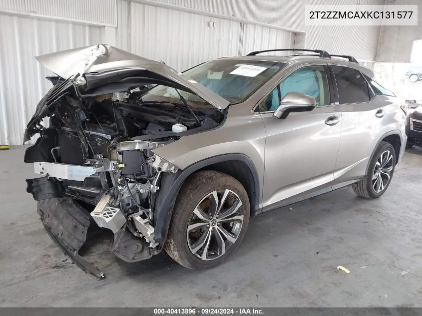 2019 Lexus Rx 350 Base/350 F Sport VIN: 2T2ZZMCAXKC131577 Lot: 40413896