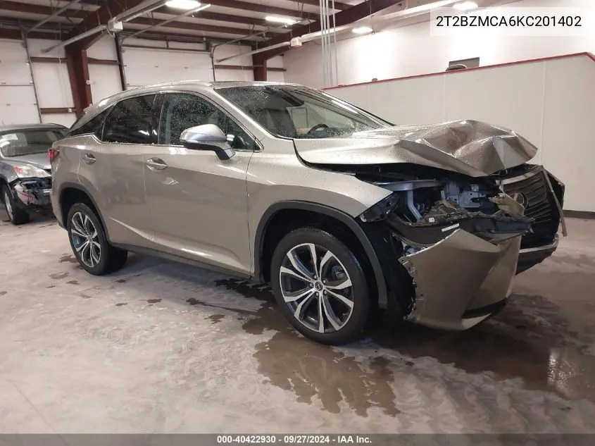 2T2BZMCA6KC201402 2019 Lexus Rx 350