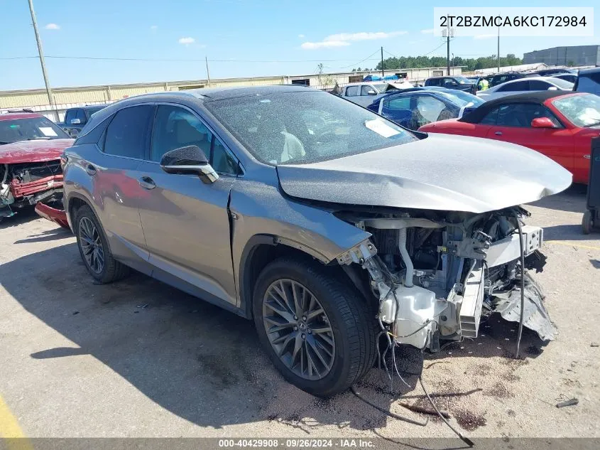 2019 Lexus Rx 350 350 Base/350 F Sport VIN: 2T2BZMCA6KC172984 Lot: 40429908