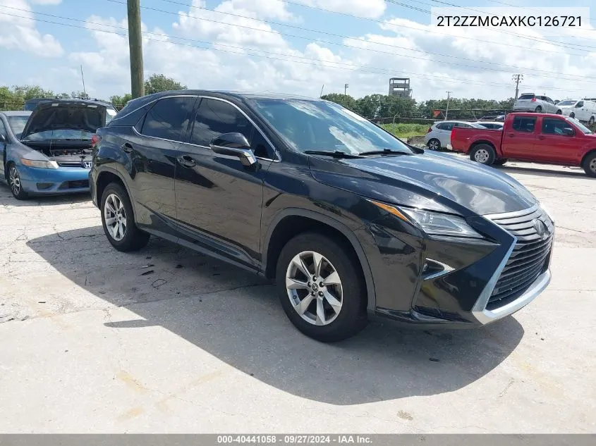 2019 Lexus Rx 350 VIN: 2T2ZZMCAXKC126721 Lot: 40441058