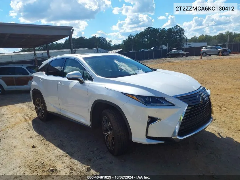 2019 Lexus Rx 350 VIN: 2T2ZZMCA6KC130412 Lot: 40461029