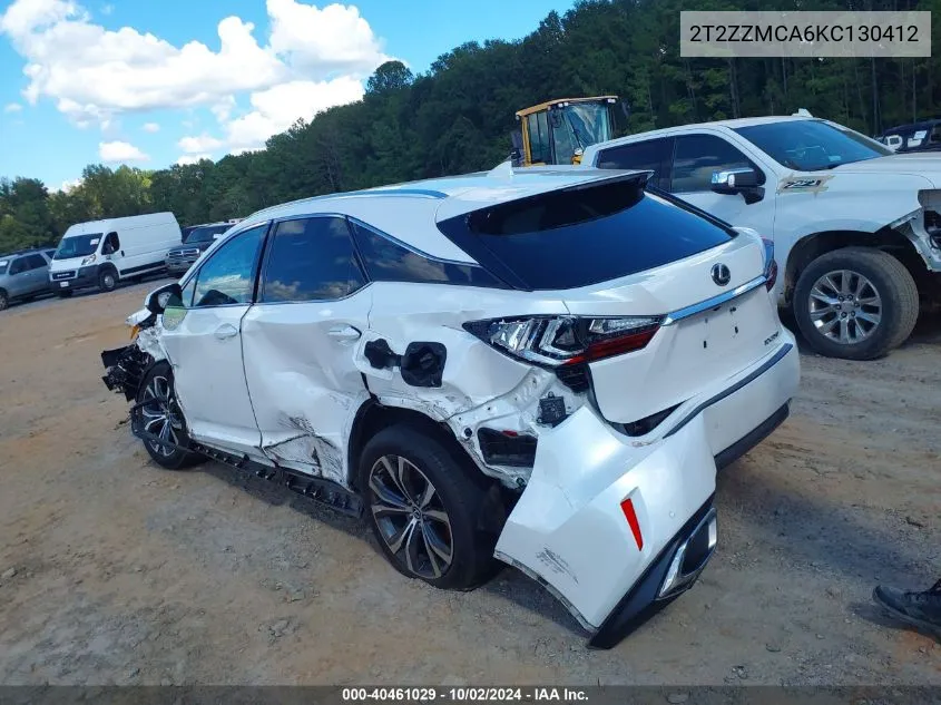 2019 Lexus Rx 350 VIN: 2T2ZZMCA6KC130412 Lot: 40461029