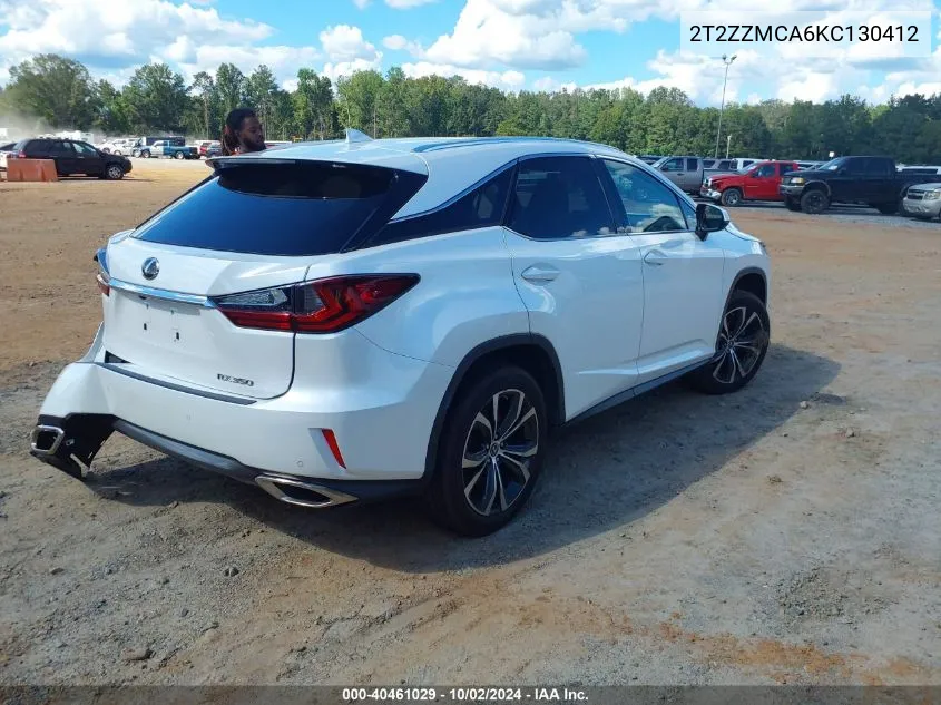 2T2ZZMCA6KC130412 2019 Lexus Rx 350