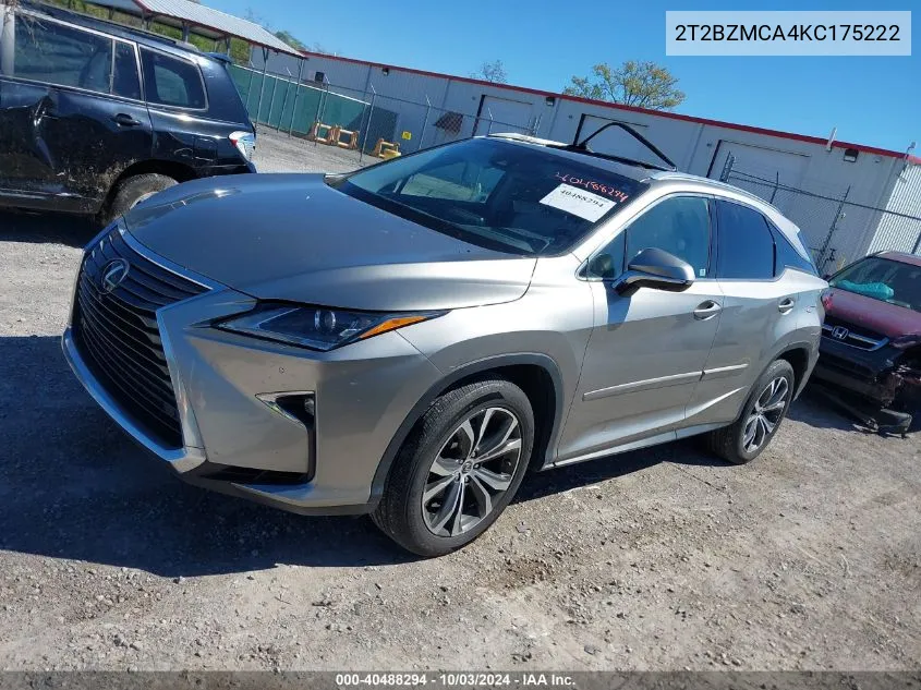 2019 Lexus Rx 350 VIN: 2T2BZMCA4KC175222 Lot: 40488294