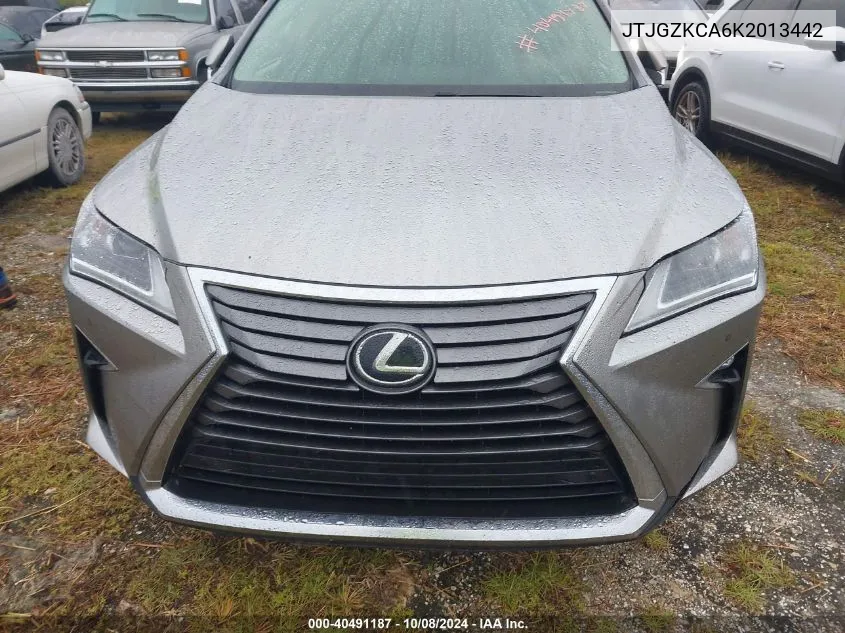 2019 Lexus Rx 350 L VIN: JTJGZKCA6K2013442 Lot: 40491187