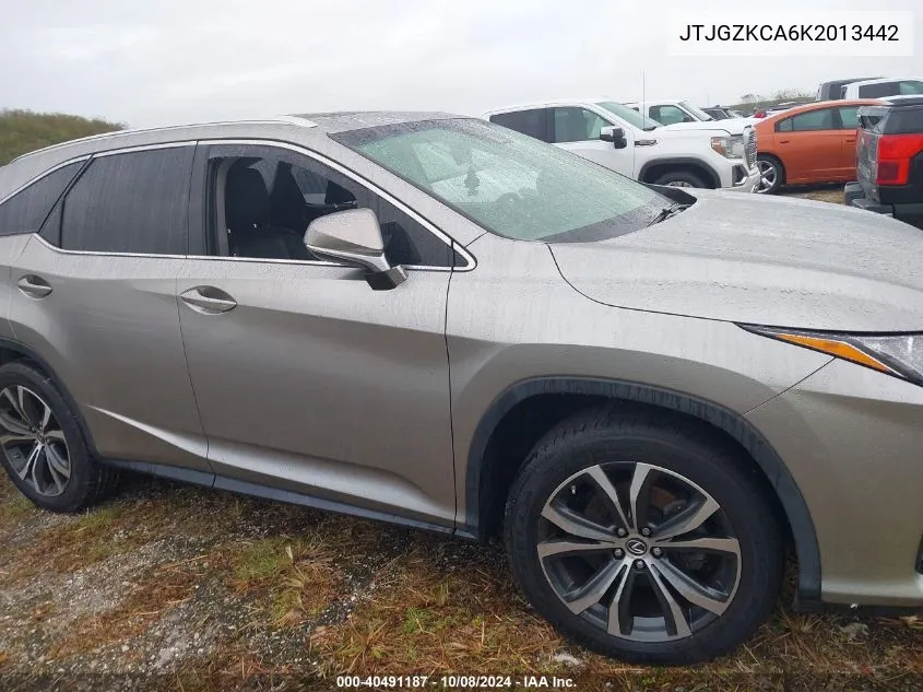 2019 Lexus Rx 350 L VIN: JTJGZKCA6K2013442 Lot: 40491187