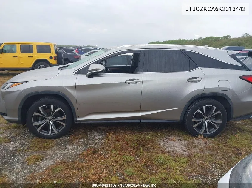 2019 Lexus Rx 350 L VIN: JTJGZKCA6K2013442 Lot: 40491187