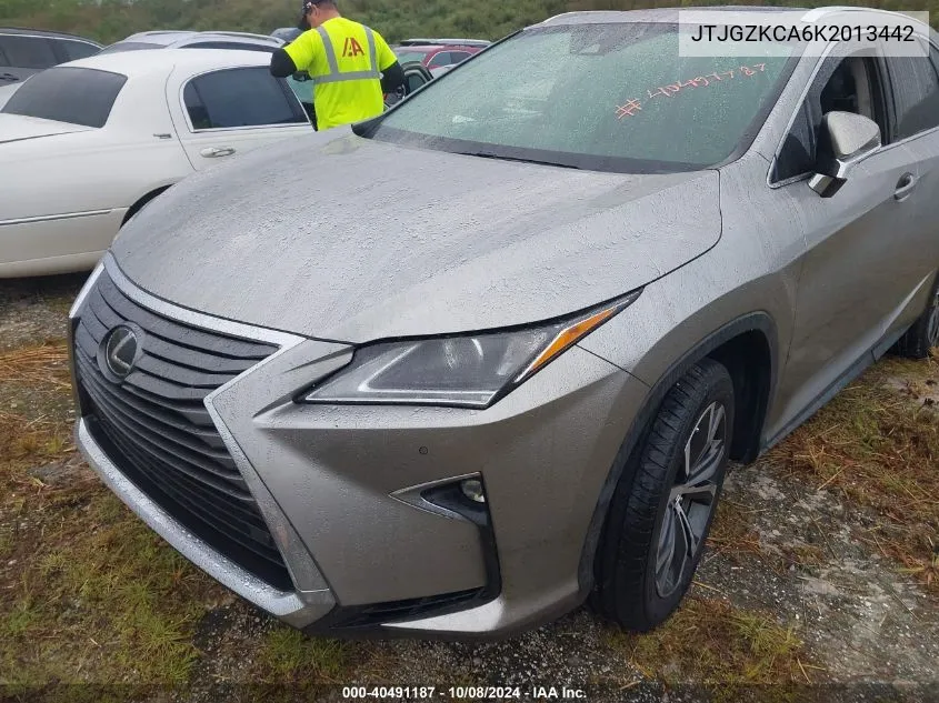 2019 Lexus Rx 350 L VIN: JTJGZKCA6K2013442 Lot: 40491187