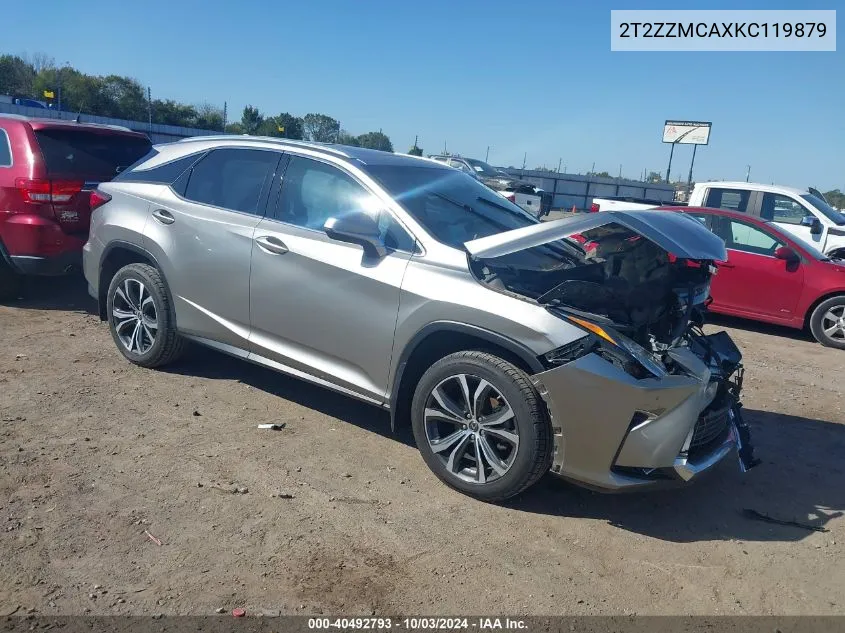 2019 Lexus Rx 350 VIN: 2T2ZZMCAXKC119879 Lot: 40492793