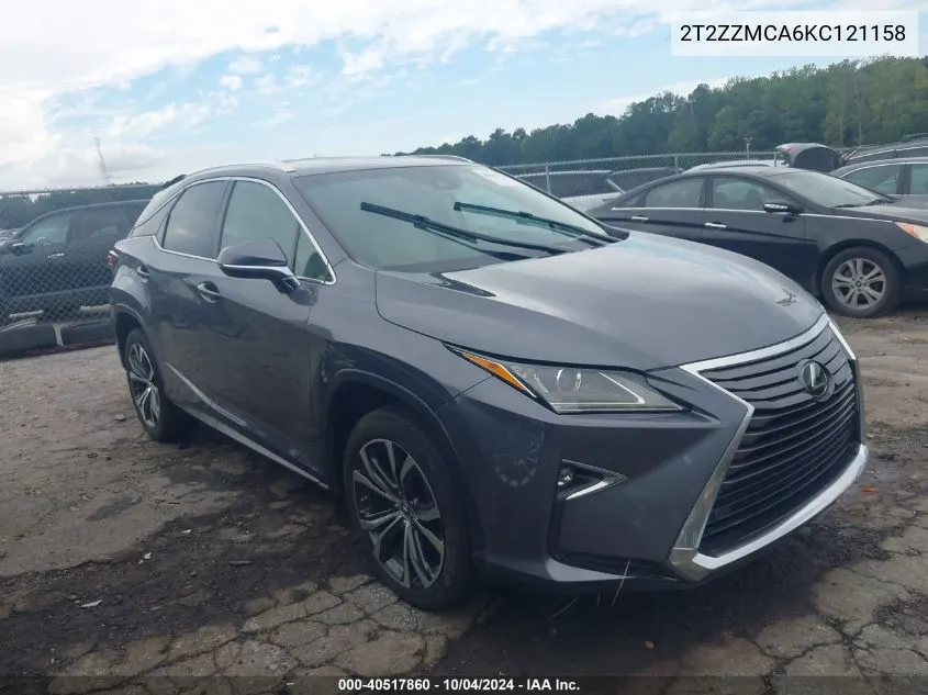 2019 Lexus Rx 350 VIN: 2T2ZZMCA6KC121158 Lot: 40517860