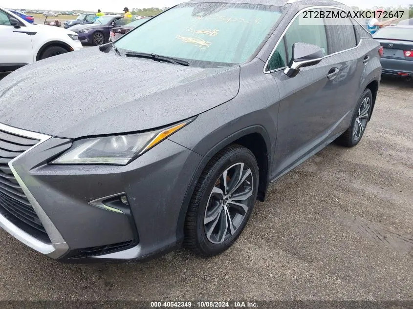 2019 Lexus Rx 350 Base/350 F Sport VIN: 2T2BZMCAXKC172647 Lot: 40542349