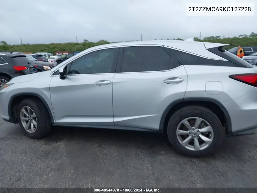 2019 Lexus Rx 350 350 Base/350 F Sport VIN: 2T2ZZMCA9KC127228 Lot: 40544978