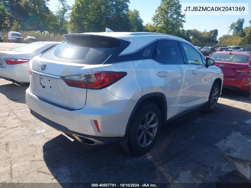 2019 Lexus Rx 350 VIN: JTJBZMCA0K2041369 Lot: 40557791