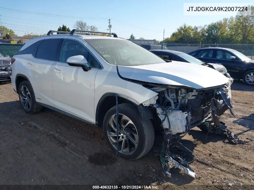 2019 Lexus Rx 450H L Base/450H L Luxury VIN: JTJDGKCA9K2007224 Lot: 40632135