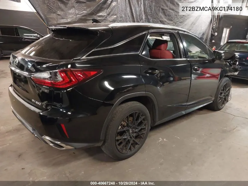 2019 Lexus Rx 350 F Sport VIN: 2T2BZMCA9KC174180 Lot: 40667248