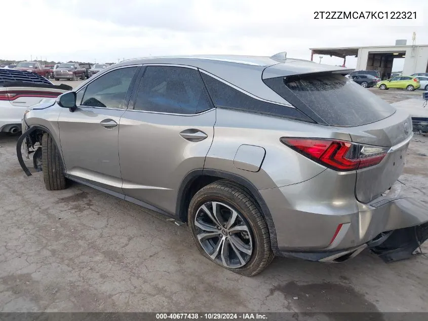 2019 Lexus Rx 350 VIN: 2T2ZZMCA7KC122321 Lot: 40677438