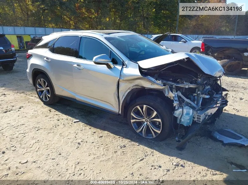 2019 Lexus Rx 350 VIN: 2T2ZZMCA6KC134198 Lot: 40699485