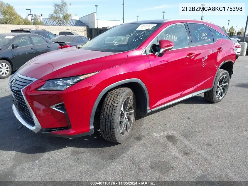 2019 Lexus Rx 350 VIN: 2T2BZMCA8KC175398 Lot: 40718176