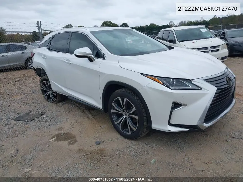 2019 Lexus Rx 350 VIN: 2T2ZZMCA5KC127470 Lot: 40751852