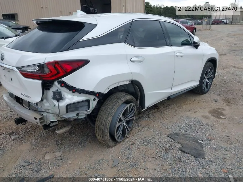 2019 Lexus Rx 350 VIN: 2T2ZZMCA5KC127470 Lot: 40751852