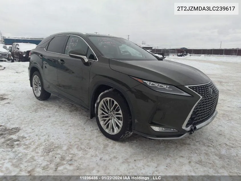 2020 Lexus Rx 350 VIN: 2T2JZMDA3LC239617 Lot: 11896486