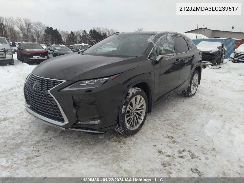 2020 Lexus Rx 350 VIN: 2T2JZMDA3LC239617 Lot: 11896486