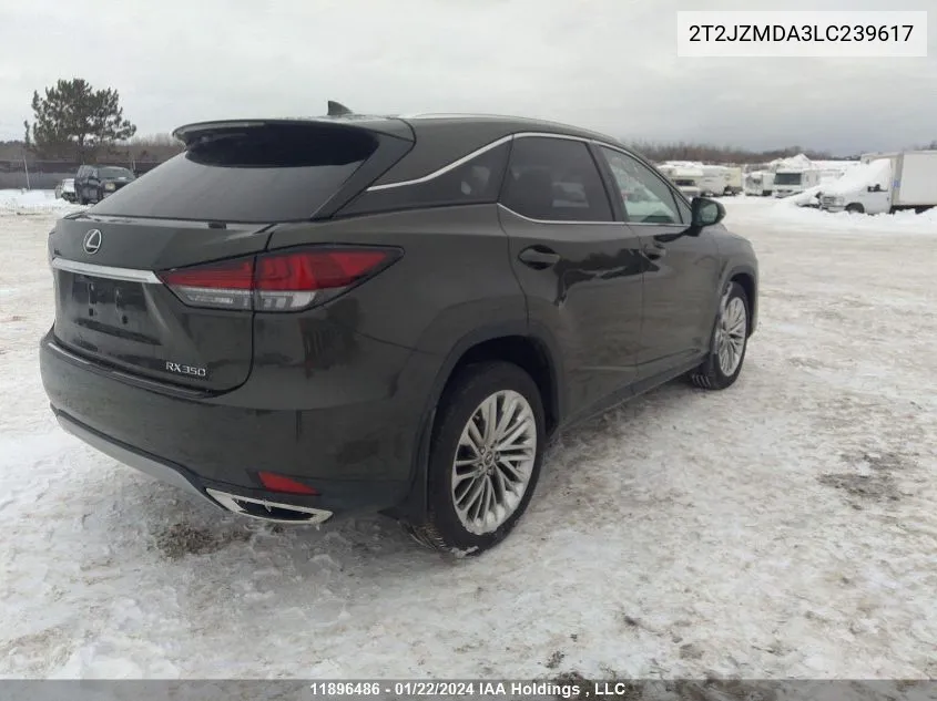 2020 Lexus Rx 350 VIN: 2T2JZMDA3LC239617 Lot: 11896486