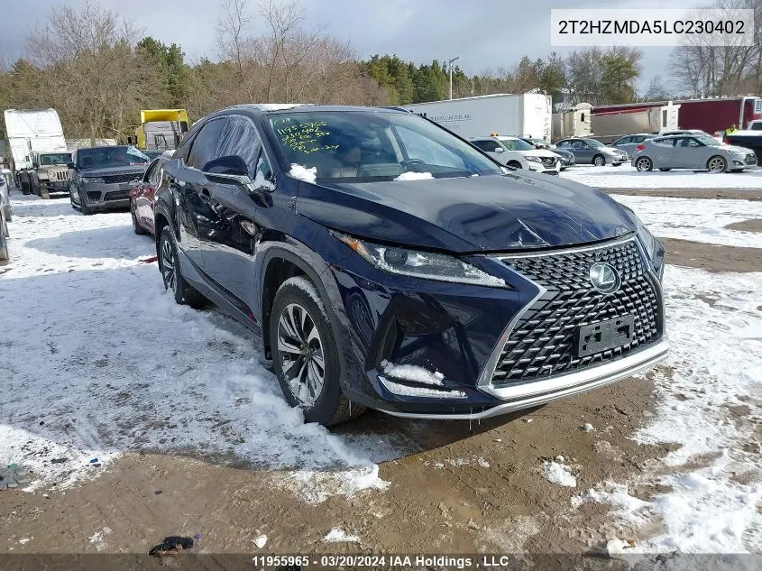 2020 Lexus Rx 350 VIN: 2T2HZMDA5LC230402 Lot: 11955965