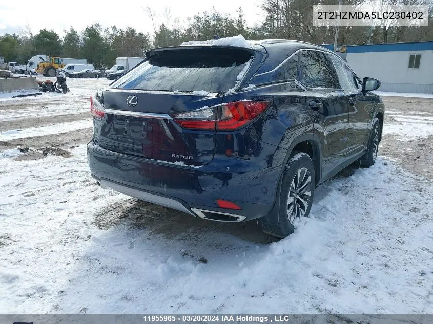 2020 Lexus Rx 350 VIN: 2T2HZMDA5LC230402 Lot: 11955965