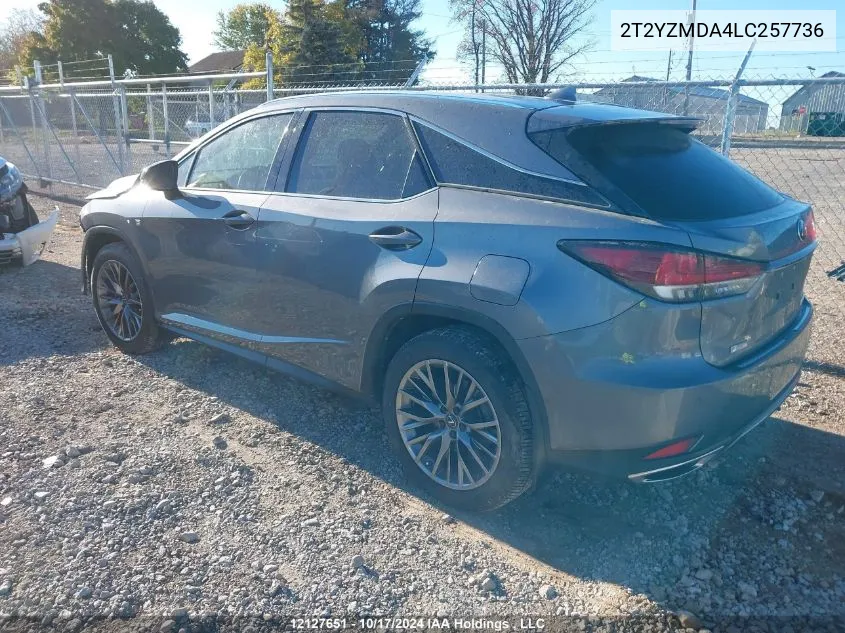 2020 Lexus Rx 350 VIN: 2T2YZMDA4LC257736 Lot: 12127651