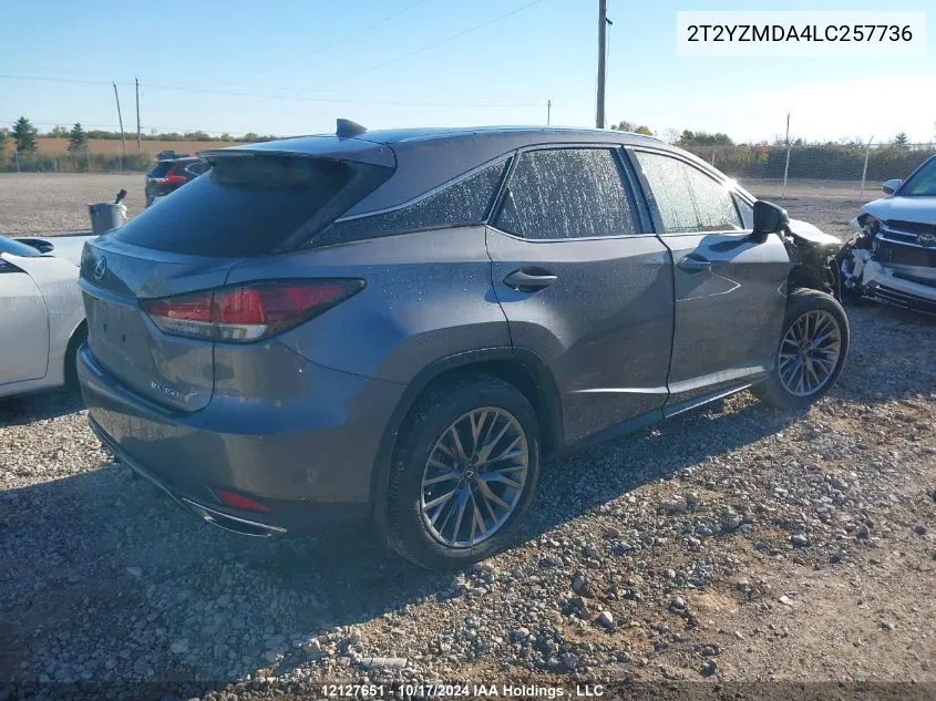 2020 Lexus Rx 350 VIN: 2T2YZMDA4LC257736 Lot: 12127651