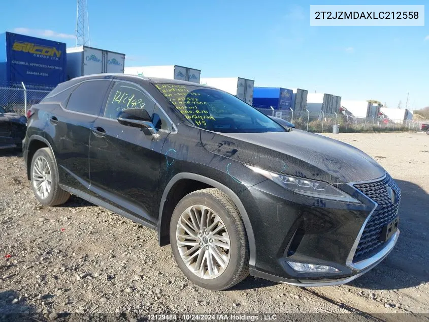 2020 Lexus Rx 350 VIN: 2T2JZMDAXLC212558 Lot: 12129484