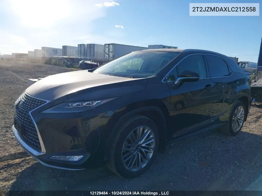 2020 Lexus Rx 350 VIN: 2T2JZMDAXLC212558 Lot: 12129484