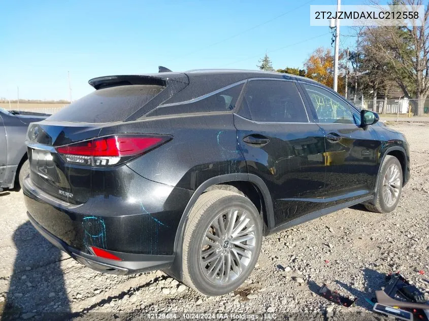 2020 Lexus Rx 350 VIN: 2T2JZMDAXLC212558 Lot: 12129484