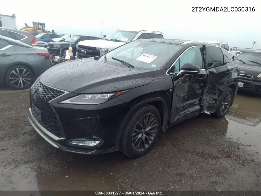 2020 Lexus Rx 450H F Sport Performance VIN: 2T2YGMDA2LC050316 Lot: 39331277