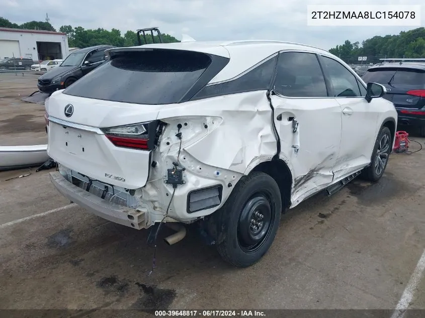 2020 Lexus Rx 350 VIN: 2T2HZMAA8LC154078 Lot: 39648817