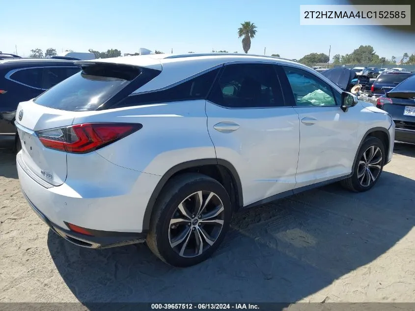 2020 Lexus Rx 350 VIN: 2T2HZMAA4LC152585 Lot: 39657512